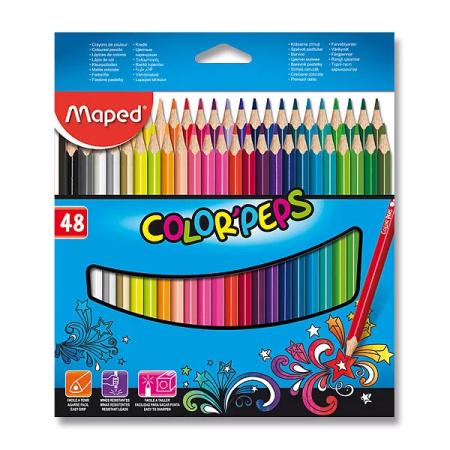 Pastelky trojhranné Maped Color'Peps 48 barev