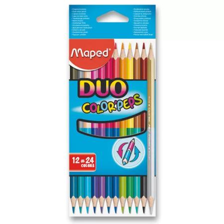 Pastelky trojhranné Maped Duo Color'Peps 12=24 barev